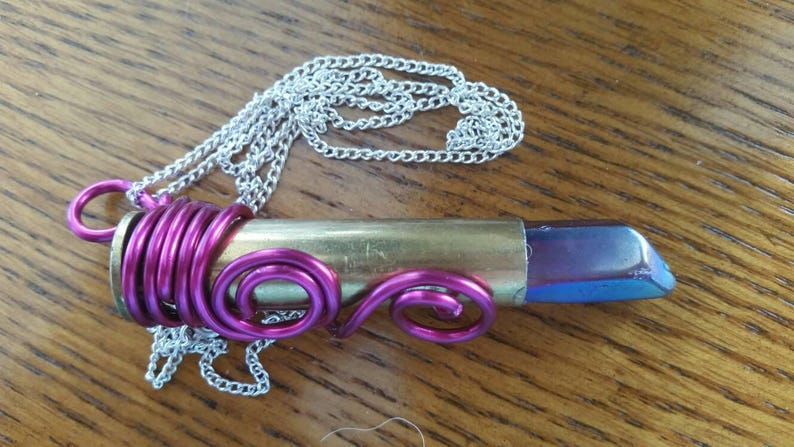 Shimmering Quartz Bullet Pendant image 2