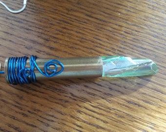 Shimmering Quartz Bullet Pendant