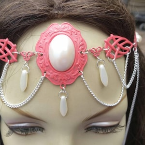 Pearlescent Circlet of the Renaissance Court elven bridal celtic druid cosplay