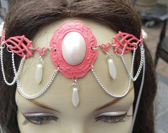 Pearlescent Circlet of the Renaissance Court elven bridal celtic druid cosplay