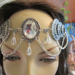 Kristallijne Circlet van de Maan Licht Triple Moon Keltische Druïde LARP Bridal Renaissance Priestess