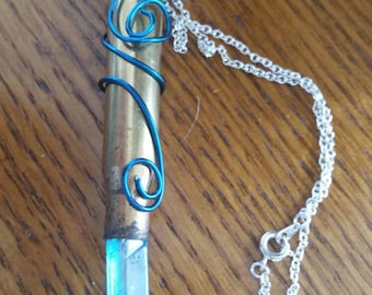 Shimmering Quartz Bullet Pendant