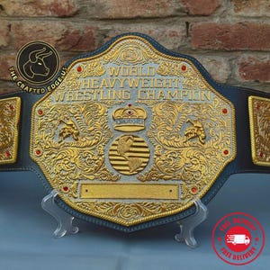 New Big Gold World Heavyweight Wrestling Championship Replica Belt, 6mm Diecast, Gift For Wrestlers, Souvenir Collectibles Memorabilia