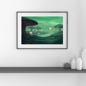 Other Worldly, Art Print, Digital Wall Art, Space Decor, Planet Art Work, Digital Art, Ai Generated for digital download PNG
