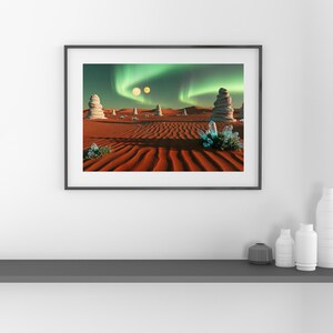 Other Worldly, Art Print, Digital Wall Art, Space Decor, Planet Art Work, Digital Art, Ai Generated for digital download PNG