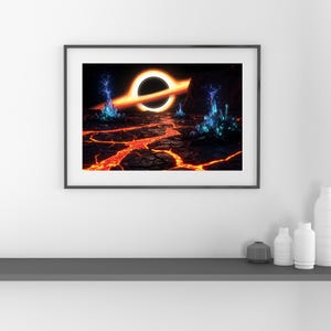 Other Worldly, Art Print, Digital Wall Art, Space Decor, Planet Art Work, Digital Art, Ai Generated for digital download PNG