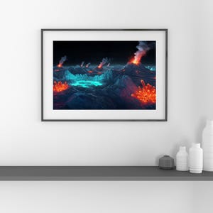 Other Worldly, Art Print, Digital Wall Art, Space Decor, Planet Art Work, Digital Art, Ai Generated for digital download PNG