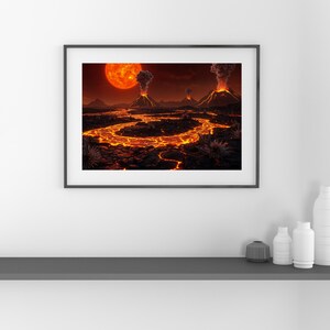 Other Worldly, Art Print, Digital Wall Art, Space Decor, Planet Art Work, Digital Art, Ai Generated for digital download PNG