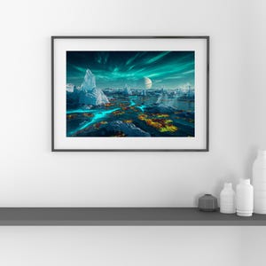 Other Worldly, Art Print, Digital Wall Art, Space Decor, Planet Art Work, Digital Art, Ai generated for digital download