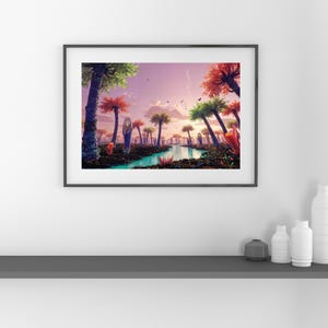 Other Worldly, Art Print, Digital Wall Art, Space Decor, Planet Art Work, Digital Art, Ai generated for digital download PNG