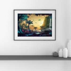 Other Worldly, Art Print, Digital Wall Art, Space Decor, Planet Art Work, Digital Art, Ai generated for digital download PNG