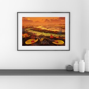 Other Worldly, Art Print, Digital Wall Art, Space Decor, Planet Art Work, Digital Art, Ai Generated for digital download PNG