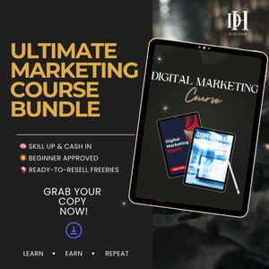 Ultimate Marketing Course Bundle | Social Media, Email, Digital Strategy, Branding and Content Creation | Digital Download | PDF & Video