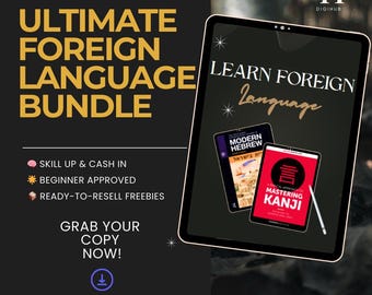 Ultimate Foreign Language Learning Bundle | Vocabulary, Flashcards, Worksheets, Printables | Spanish, French, Korean & More