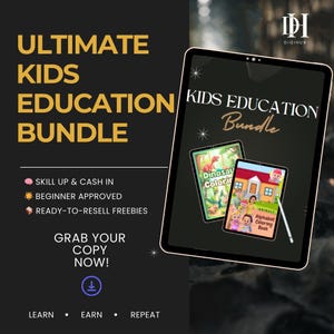 Ultimate Kids Education Bundle | Preschool & Kindergarten Learning Worksheets | ABCs, Numbers, Colors, Flashcards | Homeschool Printables