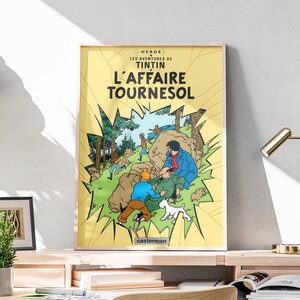Tintin L'Affaire Tournesol (The Calculus Affair) Copertina dell'album Poster STAMPATO
