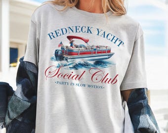 Redneck Yacht Club T-Shirt: Summer Pontoon Party, Lake Life
