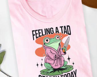 Stabby Frog Graphic T-Shirt: Quirky Humor Tee