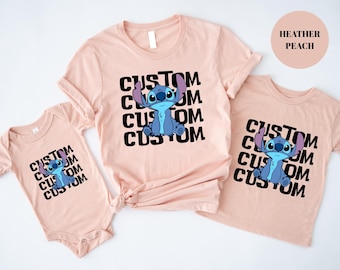 Custom Stitch Family Shirt, Disneyland Matching Trip Shirts