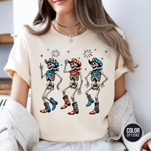 Fourth Of July Shirt 4th of July Skeleton T-Shirt  Funny 4th of July Shirt Skellies Shirt  American Flag Shirt  USA Tee