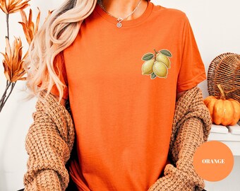 Lemon Graphic Tee, Cute Citrus Design, Summer Outfit