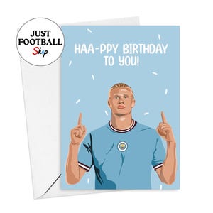 Man City Erling Haaland Birthday Card