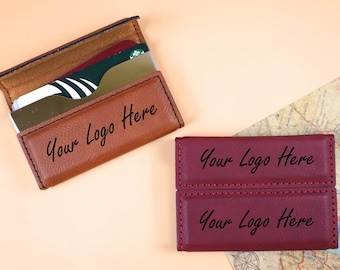 Business Card Holder, Custom Card Holder, Monogrammed Business Card Holder, Business Card Case, Leatherette Gift, Fathers Day Gift
