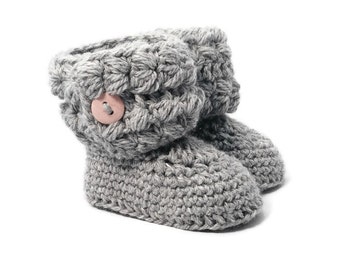 Botines de bebé de ganchillo, zapatillas de bebé, zapatos para recién nacidos, regalo para baby shower, botines para bebés, primeros zapatos, regalo para recién nacidos, botas cómodas para bebés
