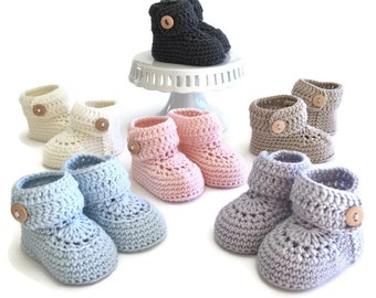 Sapatinhos de crochê para bebê, pantufas para bebê, sapatinhos para recém-nascido, presente para chá de bebê, botinhas infantis, primeiros sapatinhos, presente para recém-nascido, botinhas aconchegantes para bebê