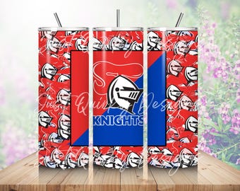NRL National Rugby League Newcastle Knights 20oz Tumbler Wrap Design
