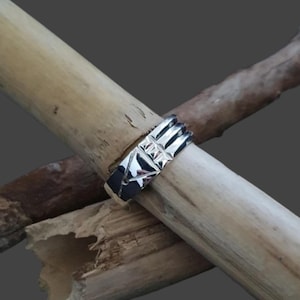 Atlantis Ring in Roestvrij Staal Beschermende Energie Sieraden Esoterische Band voor Mannen & Vrouwen Spiritueel Geschenk