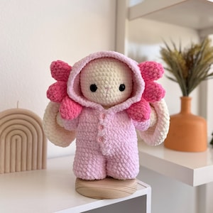 PDF-mönster, megakanin i pyjamas (axolotl) mönster på spanska och engelska.