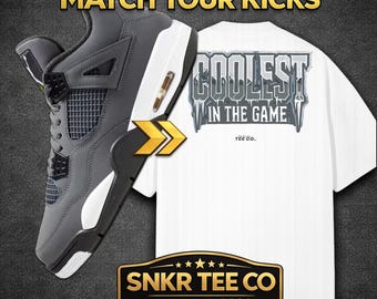 Air Jordan 4 Graues Shirt – Das coolste Sneaker Match T-Shirt – Premium Streetwear Grafik-T-Shirt – AJ4 Outfit