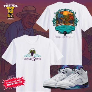 Air Jordan 5 - Grape &#39;Vintage 5 Vines&#39;-T-shirt