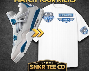 Air Jordan 4 Military Blue Shirt – Sneaker Match Tee – Premium Streetwear Graphic Tee – AJ4 Military Blue Outfit