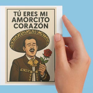 Pedro Infante Love Card – Tu Eres Mi Amorcito Corazón – Romantic Mexican Card for Anniversary, Birthday, or Engagement tarjeta de amor