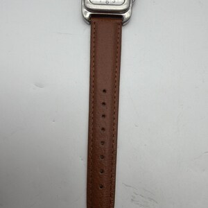 Swiss Army Watch Mens Rare Polished RECTANGLE Tank CAVALRY New Leather Band Read image 3