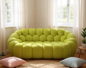 Bubble Cloud Sofa · Modular Floor Couch · Boucle Teddy Fabric · Livingroom Sofa · Washable Covers · Low Profile Lounge Seat