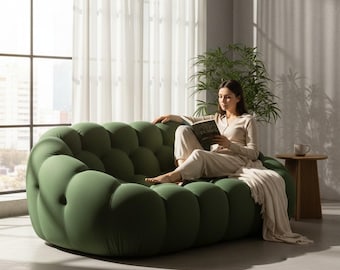 Bubble Cloud Sofa · Modular Floor Couch · Boucle Teddy Fabric · Livingroom Sofa · Washable Covers · Low Profile Lounge Seat