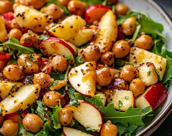 Chickpea Apple Salad Recipe, Honey Mustard Dressing