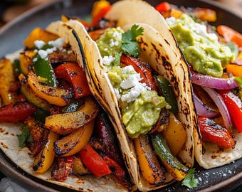 Receta de tacos de fajitas vegetarianas