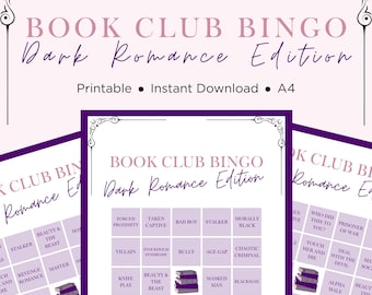 Dark Romance Book Club Bingo: Spicy Tropes Party Game (Printable PDF)