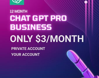 12 Monate ChatGPT Pro Business | Dose für den Profigebrauch | Upgrade auf dein Konto