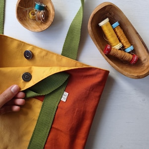 Borsa stoffa artigianale, Handmade bag in cotone o tappezzeria, Unica, Patchwork