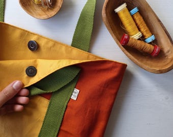 Borsa stoffa artigianale, Handmade bag in cotone o tappezzeria, Unica, Patchwork