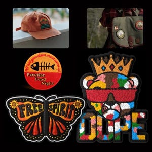 Custom Embroidery Patches for Clothing | Personalized Logo Iron-On Patches | Custom Name Badges | DIY Crafts | Minimum Order 10 PCS