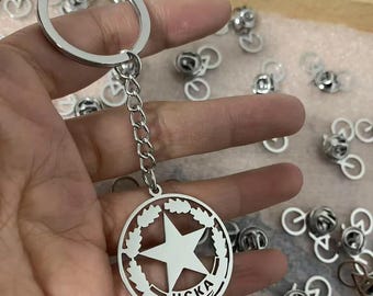 Personalized Stainless Steel Keychain, Custom Logo Key Ring, 1pcs or Bulk Order, Company Gift, Startups, Hospitality Restaurants Keychains