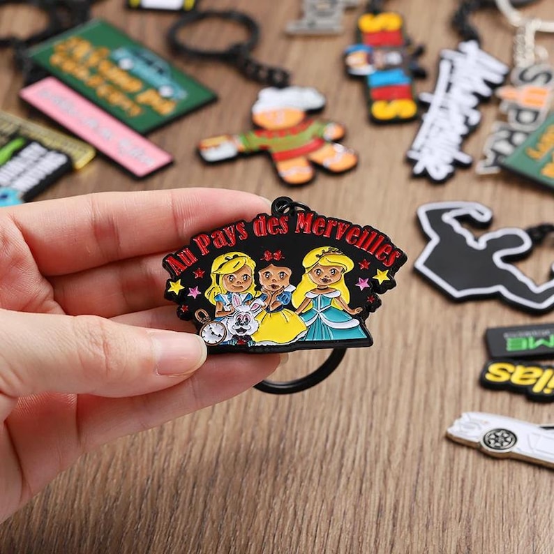 Custom Metal Keychain – Personalized Design, Custom Logo Keyring, Zinc Alloy Soft Enamel, 3D Keychains, Bulk for Hotels, Brands, Events & Teams