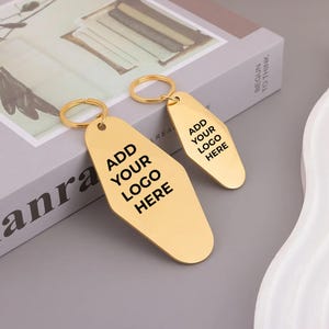 Custom Motel Style Keychain: Rhombus shaped Laser engraved Keychain