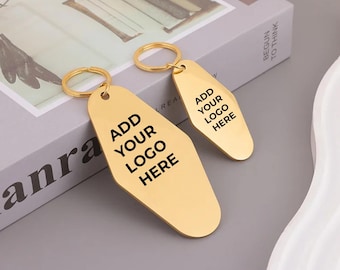 Custom Motel Style Keychain: Rhombus shaped Laser engraved Keychain